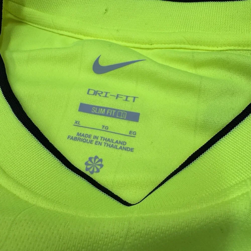 NEW Nike Dri-FIT Soccer Referee Jersey Shirt SLIM Fit Volt XL Mens DH8027-702 - Picture 11 of 15